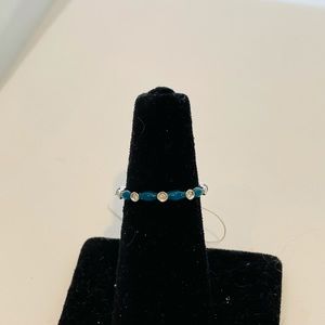 Hidalgo Blue Enamel & Diamond Ring